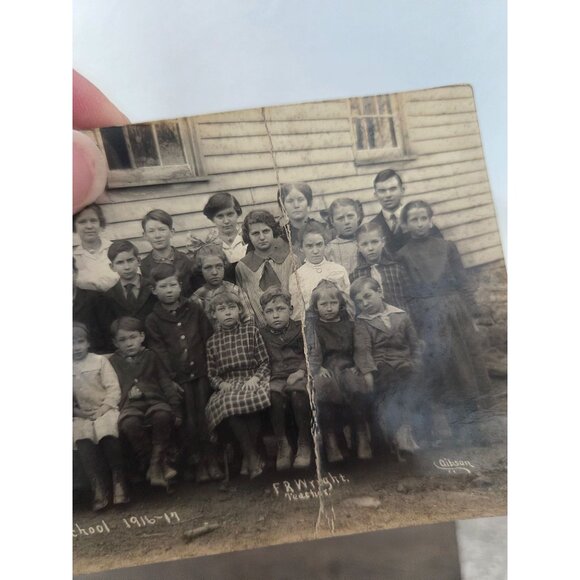 5 VTG Early 1900s School Group Photo Postcard Teachers & Students Sepia-Toned - Picture 9 of 13